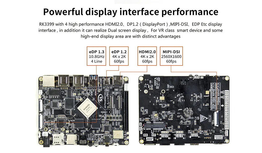 Mecool VS RK3399 DIY RK3399 Mali-T860 ТВ приставка супер макетная плата 4 к 10 бит VP9 Android 7,1 Smart медиаплеер