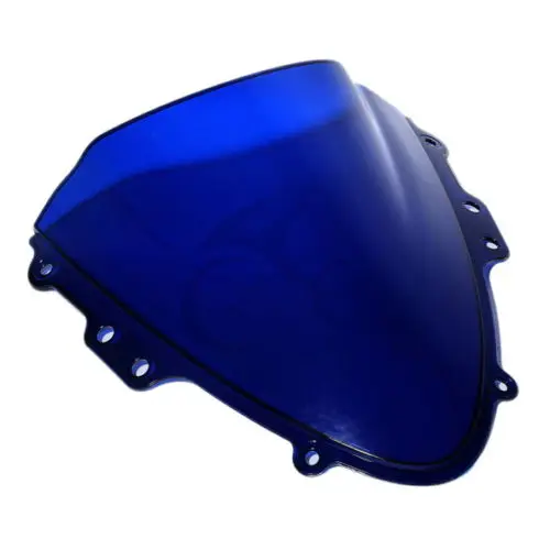 Мото двойной пузырь ветровое стекло для Suzuki GSXR 600/750 04-05 K4 2004 2005 - Цвет: Blue