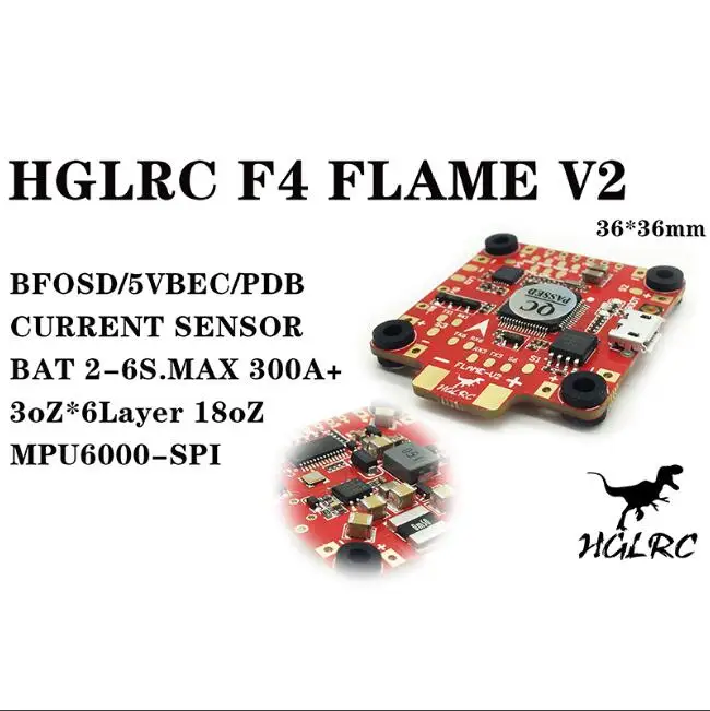 

HGLRC F4 FLAME V2 competition version flight control integrated OSD/ galvanometer /BEC/PDB