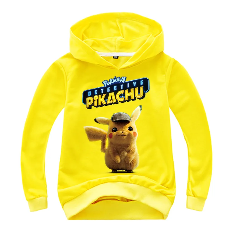 Pokemon Pikachu Kids Boys Girls Clothes Hoodies Sweatshirt Hoodie Top Coat 3-10Y