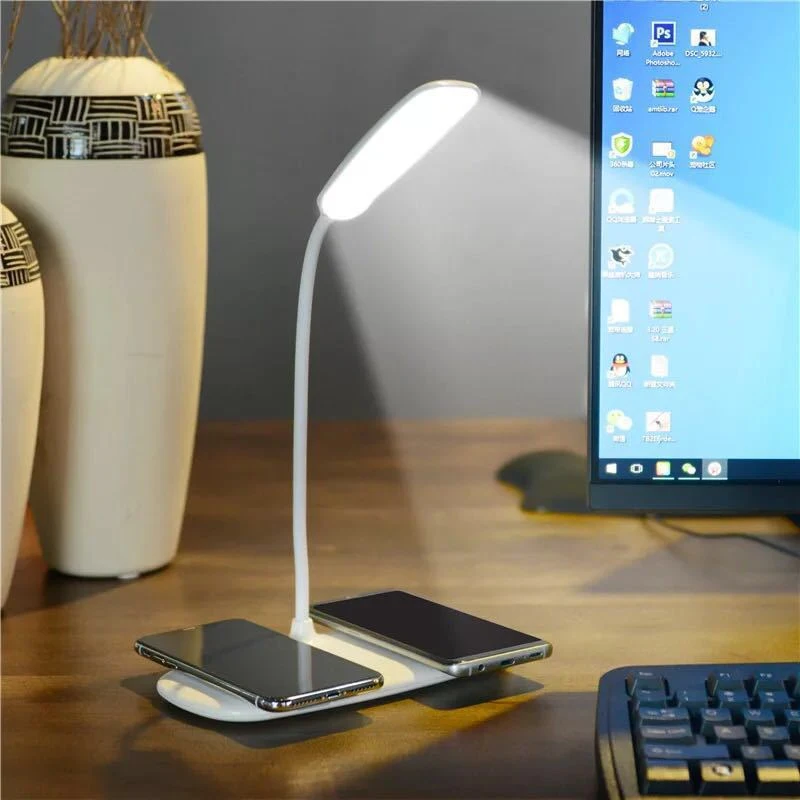 Dimmable Felixable лампа QI dual для iPhone Xs/XR/X samsung xiaomi phone Беспроводная Быстрая зарядка Pad зарядная станция Док-станция Подставка