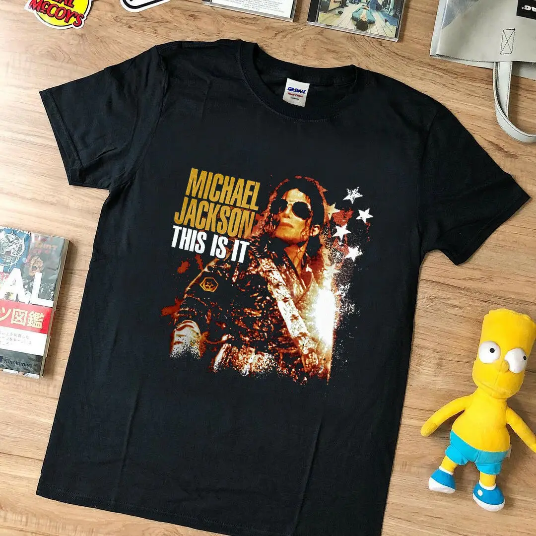 

vintages rare - T shirt Michael Jackson top black reprint - limmited edition