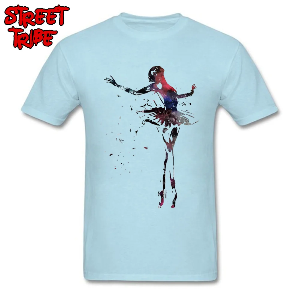 dancer ballet 100% Cotton Fabric Men Short Sleeve Tops T Shirt Gift VALENTINE DAY T-shirts 2018 Newest O-Neck Top T-shirts dancer ballet light