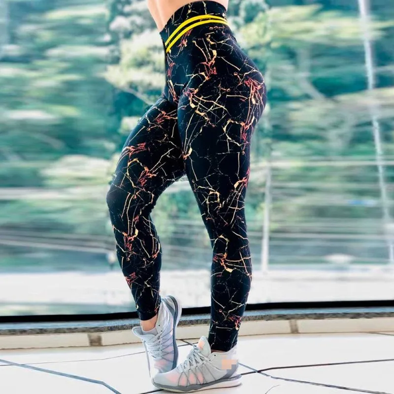 Женские леггинсы с цифровой печатью в виде сот, сексуальные Взрывные модели с высокой талией, спортивные Леггинсы для бега и фитнеса