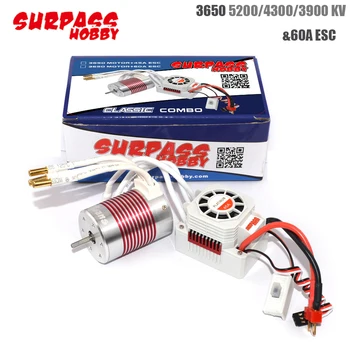 

2pcs/set Platinum Waterproof 3650 4300KV 3900KV 5200KV Brushless Sensorless Motor With 60A ESC For 1/10 RC Car Truck