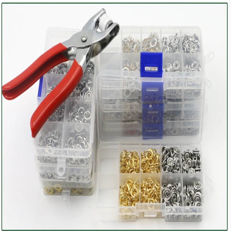 1 Box 1 Tool Baby Snap Button Copper Metal Buttons Clothing Four Buckle Button Button Invisible