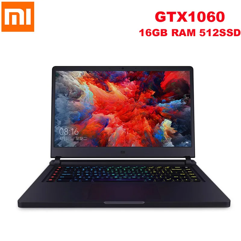 Xiaomi mi ноутбук Ga mi ng 15,6 ''Windows 10 Intel Core I7-8750H Hexa Core GTX 1060 16 ГБ+ 512 ГБ ноутбук с подсветкой клавиатуры