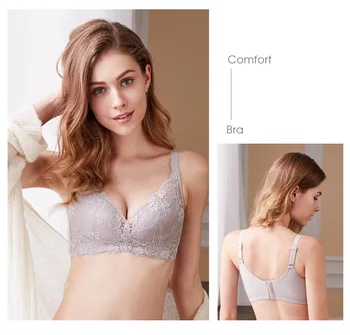 

Free shipping women comfortable sexy gathering wirelsee thin cup underwear breathable accessory breast-lifting bra