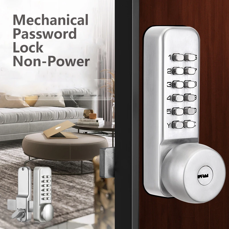  Mechanical Password Door Lock For Home Office Bedroom Furniture Door Locks Security Electronic Indu - 33040744304