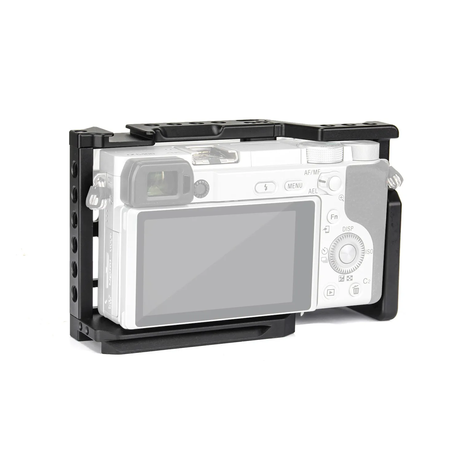 

EachRig A6 Camera Cage for Sony a6000 a6300 a6400 a6500 with 1/4" and 3/8" Threaded Holes Cold Shoe Base