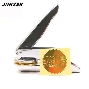 

Portable metal hand common seal steel stamp custom logo office embosser seal embossing stamp for wedding and certificate