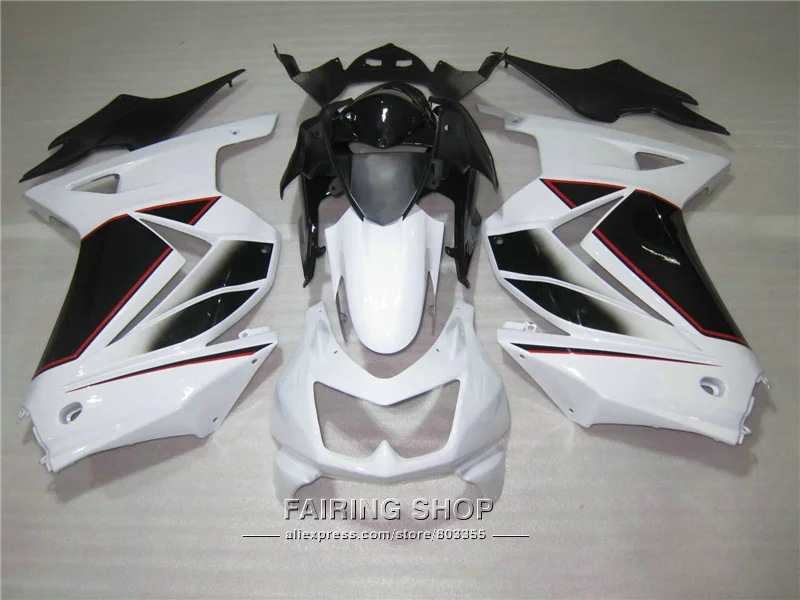 New hot injection molding fairing kit For Kawasaki ninja 250r 08 09 10-14 2008-2014 white black EX250 fairings set PO37 New hot injection molding fairing kit For Kawasaki ninja 250r 08 09 10-14 2008-2014 white black EX250 fairings set PO37