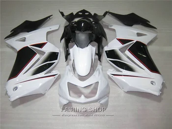 

New hot injection molding fairing kit For Kawasaki ninja 250r 08 09 10-14 2008-2014 white black EX250 fairings set PO37