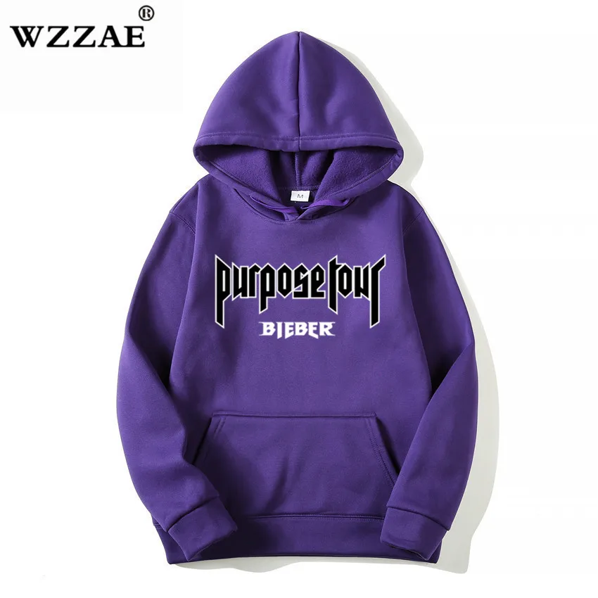 2018 Justin Bieber Poster Hip Hop Sweat Homme Hoodie Hooded Man Letters
Justin Bieber Purpose Tour Streetwear Gray Black Hoodies