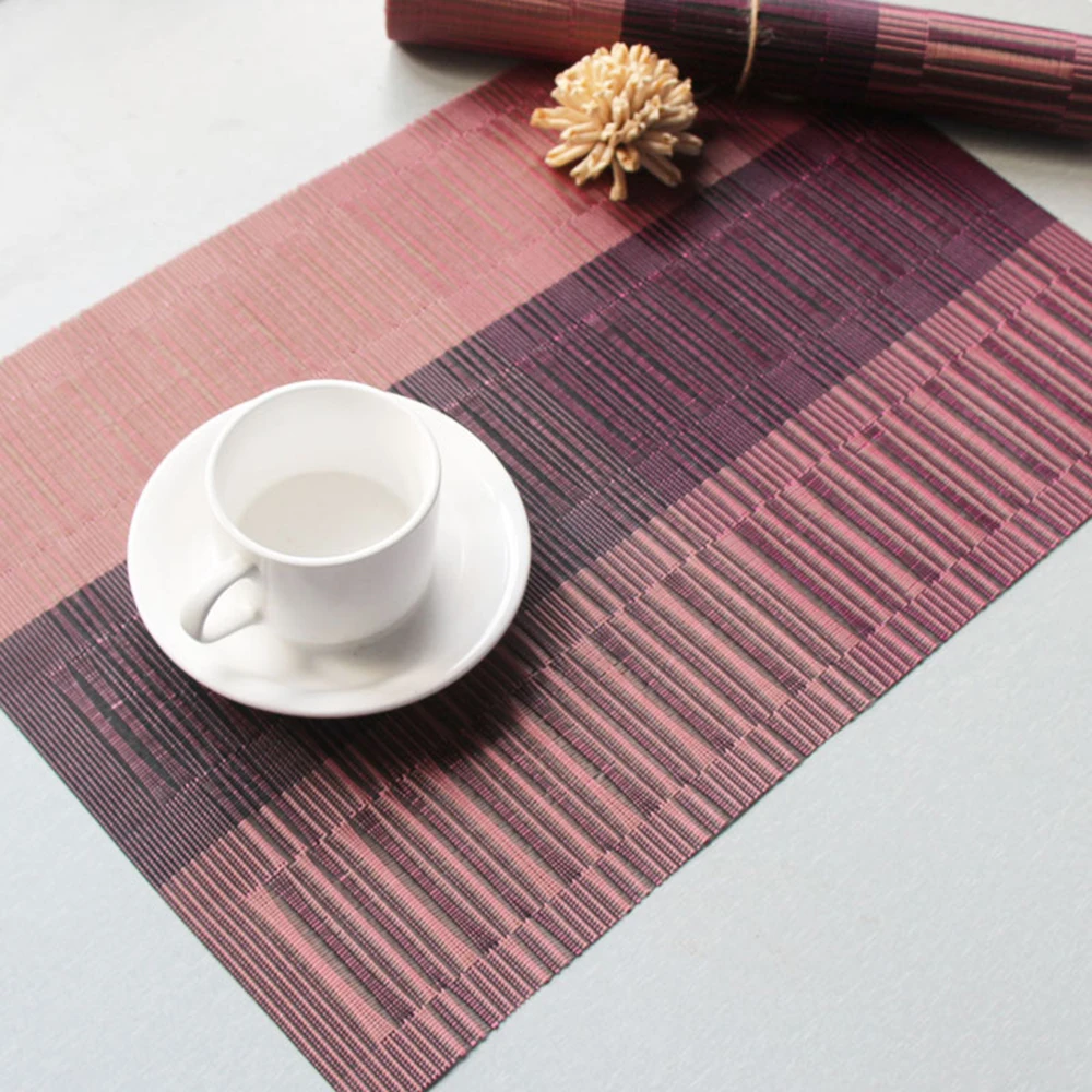 

Eco-Friendly PVC insulation pad waterproof mat European Style Rectangular western food Mats Resistance Bowl Dish Mats D40