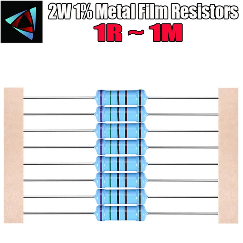 

10pcs 2W Metal film resistor 1% 1R ~ 1M 2.2R 4.7R 10R 22R 47R 100R 220R 470R 1K 10K 100K 2.2 4.7 10 22 47 100 220 470 ohm