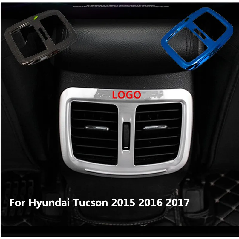 stainless Car Rear Air Condition outlet Vent frame Cover Trim Interior