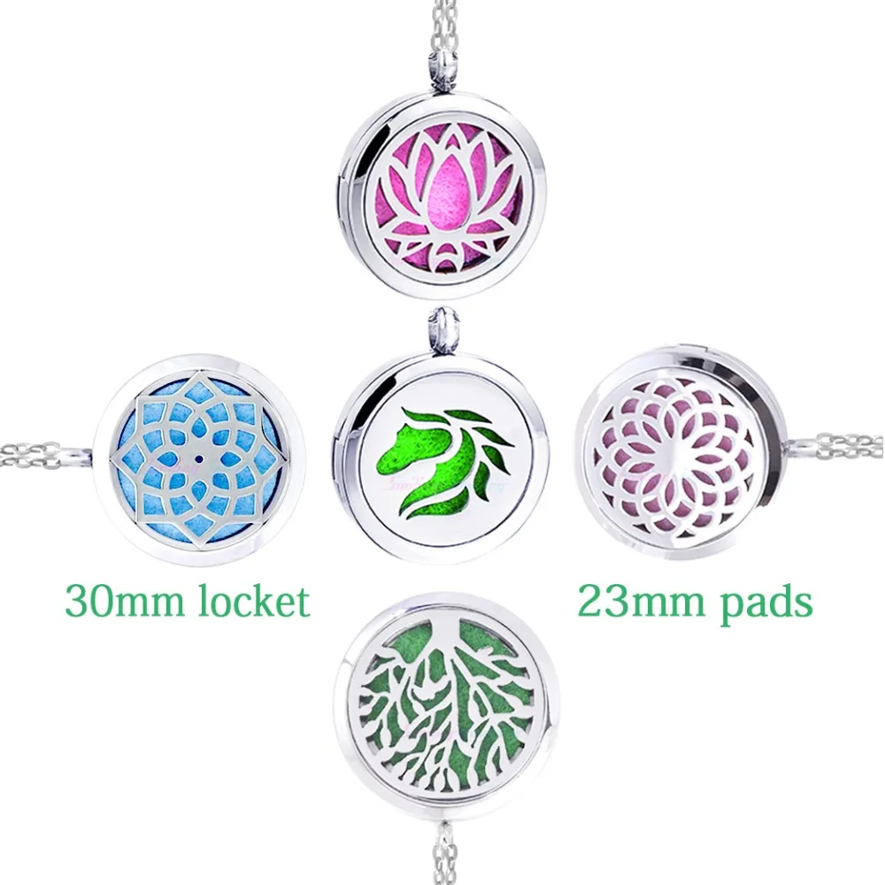 1pc-100-Real-Stainless-Steel-Locket-Necklace-Dream-Catcher-Sunflower-Pendant-Aromatherapy-Essential-Oil-Diffuser-Necklace
