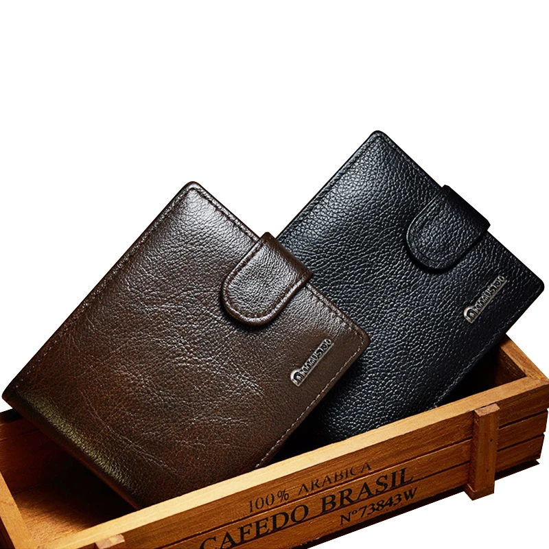 

Genuine Leaether Male Purses and Cowhide Leather Man Wallet Bank Credit Card Holder Case Coin Cash Pocket Money Bag Vintage