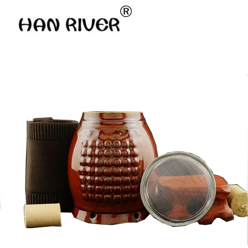 

HANRIVER 2018Double moxibustion can of scrapping of pottery and porcelain cup household with multifunction moxibusion box body