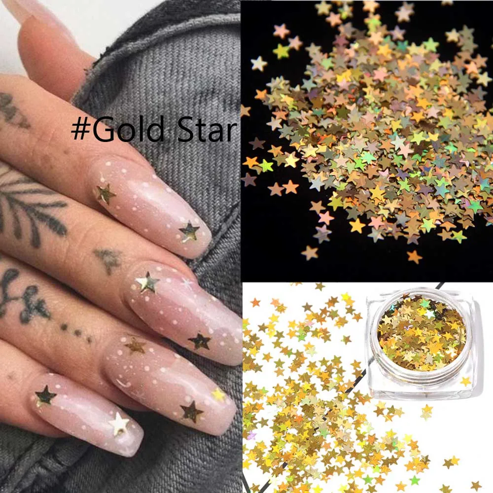 1jar Nail Art AB блестки микс сердце круглый акриловый блеск шестигранный лак для ногтей блестки голографическая звезда украшения для ногтей разные размеры