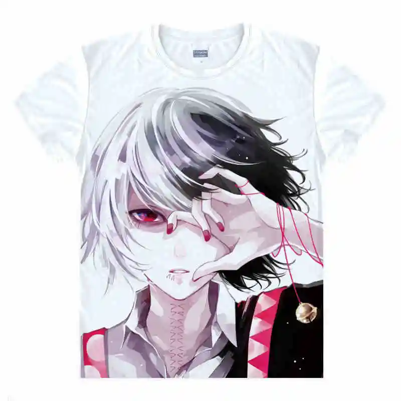 

Anime Tokyo Ghoul JUZO SUZUYA / REI White T-Shirt Tee Summer Short Sleeve Tops Unisex Cosplay S-XXL