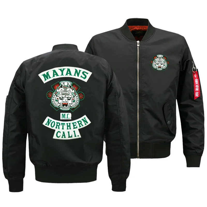 Günstige Herbst winter Mode Schlank sons of anarchy Unisex mantel männer casual zipper Baseball jacke flug mayans M.C. pilot mann jacken