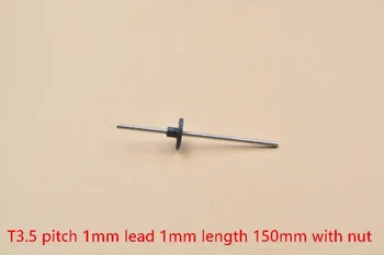

T3.5 3.5mm screw 150mm length 1mm picth lead 304 stainless steel trapezoidal with POM nut 1pcs