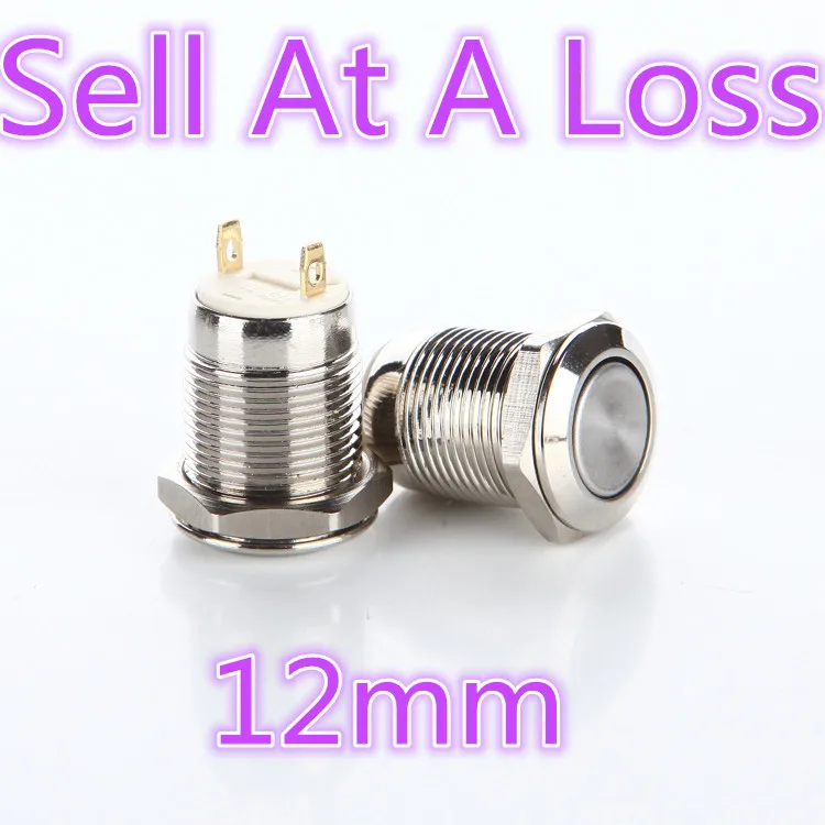 

1pcs/lot L28 12mm Stainless Steel Metal Push Button Switch Car Modification Horn Doorbell Switch Automatic Reset Sell At A Loss