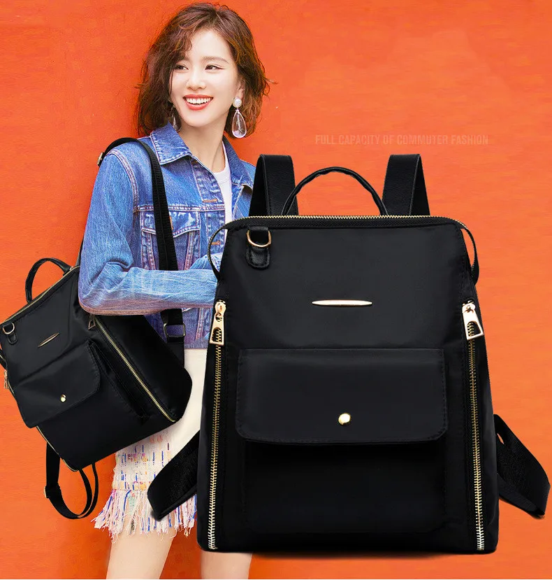 

New Trendy Ladies Oxford Cloth Large Capacity Backpack Fashion Multi-function Backpack Ladies Leisure Travel Backpack