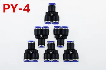 

PY4 one touch plastic hose 3 way Y type pneumatic air fitting 4mm quick tube connector PY-4 pipe three join PY4 10pcs