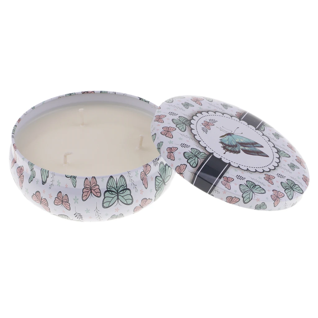 2 Scents 3 Wick Scented Candles Natural Soy Wax Portable Travel Tin Candle Gifts for Aromatherapy Wedding Party Home Decor Yoga