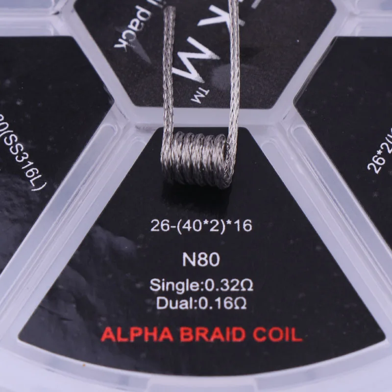 Оригинальная катушка XFKM 6 в 1 Clapton Coil Pack Alien Alpha Braid Fused Helix clapперехват катушки