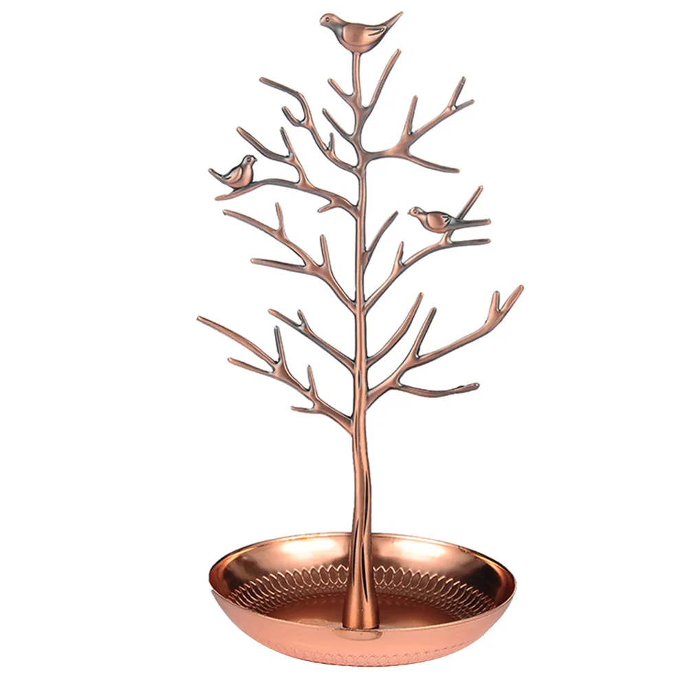 

Hanging Rack Earring Stand Birds Tree Holder Jewellery Display Shop Counter Necklace Antique Organizer Bracelets