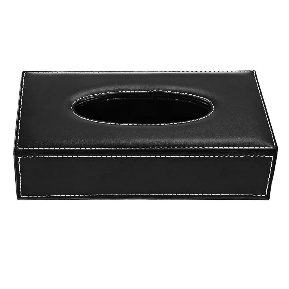 Pu Leather Paper Box Facial Tissue Dispenser Case Holder for Home
