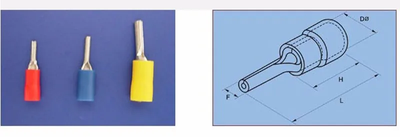 PTV2-10 медный холодный пресс концы 1000 шт./лот синий изолированный штырь терминал Электрический коннектор для проводов наконечник для кабеля a.w. g 16-14