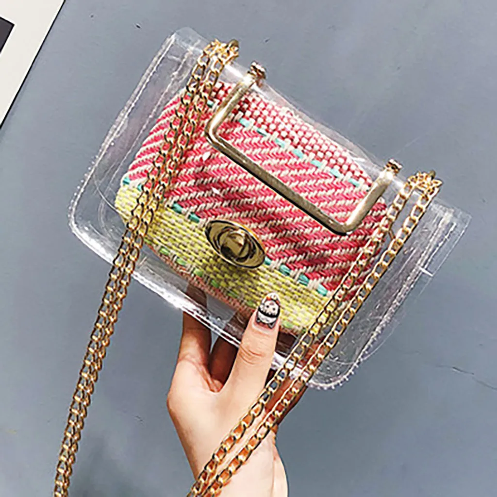 

Shoulder Bags Fashion Women Summer New Transparent Package Wild Handbag Crossbody Transparent Korean version Shoulder Bag May9