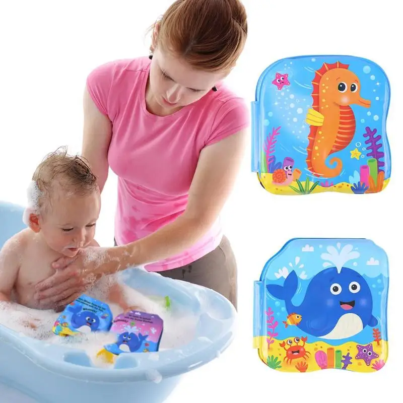 

Infant Early Education Stroller Rattle Toy English Bath Soft Cloth Books Children's Cognition Untearavelable Waterproof Book