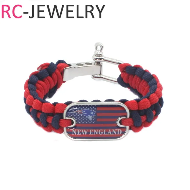 18 American Football Team New England Patriots Survival Paracord 18 American Football Team New England Patriots Survival Paracord Bracelet For Men Sports