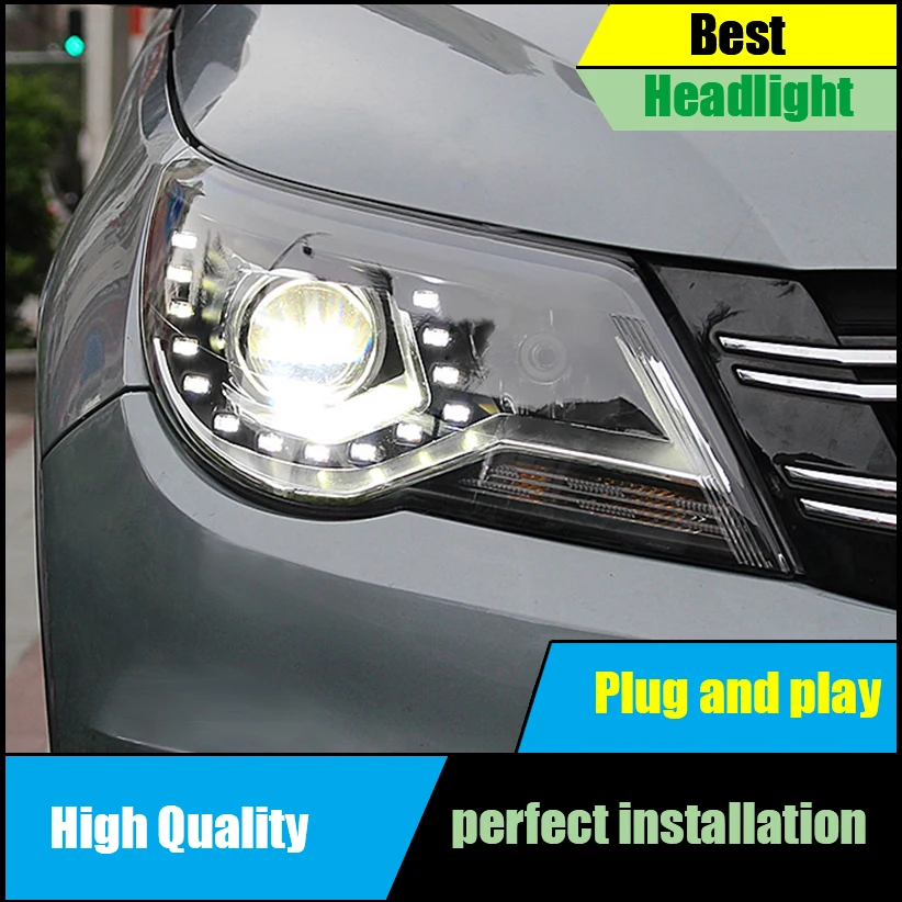 

Car Styling for VW Tiguan Headlights 2010 2011 2012 LED Headlight Assembly DRL Bi Xenon Lens High Low Beam Parking Fog Lamp