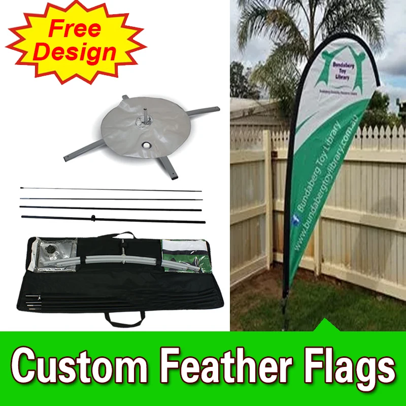 

Free Design Free Shipping Double Sided Cross Base Teardrop Flag Signs Advertising Open Banner Flag Vertical Flag