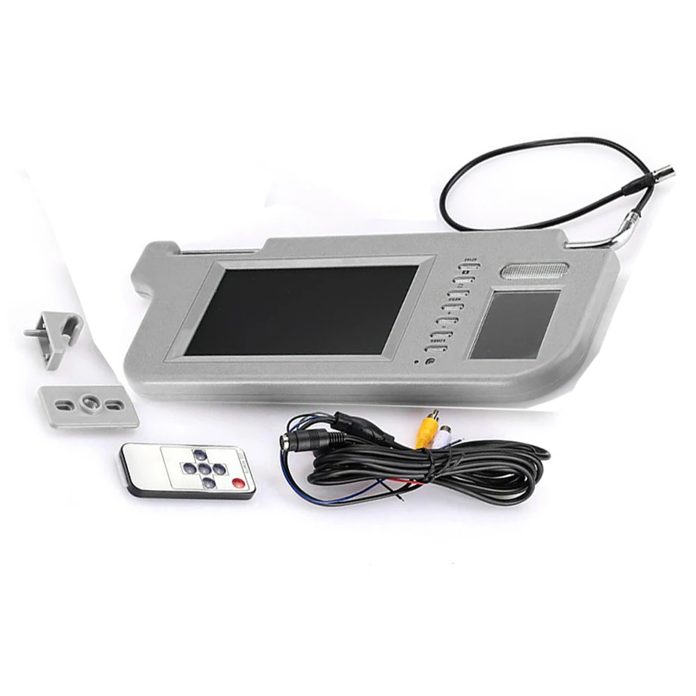 

Cable Sun Visor Monitor Inner Connection 7 Inch Gray Car LCD DC 12V Replacement Adjustable