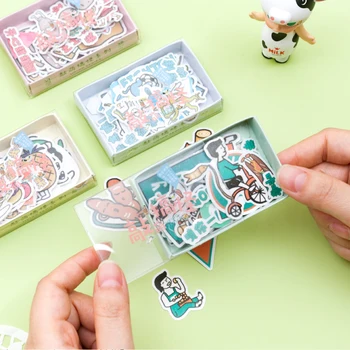 

Cute funny 50Pcs \ DIY creative fun retro personality stickers album diary calendar scrapbook student stationery office supplies