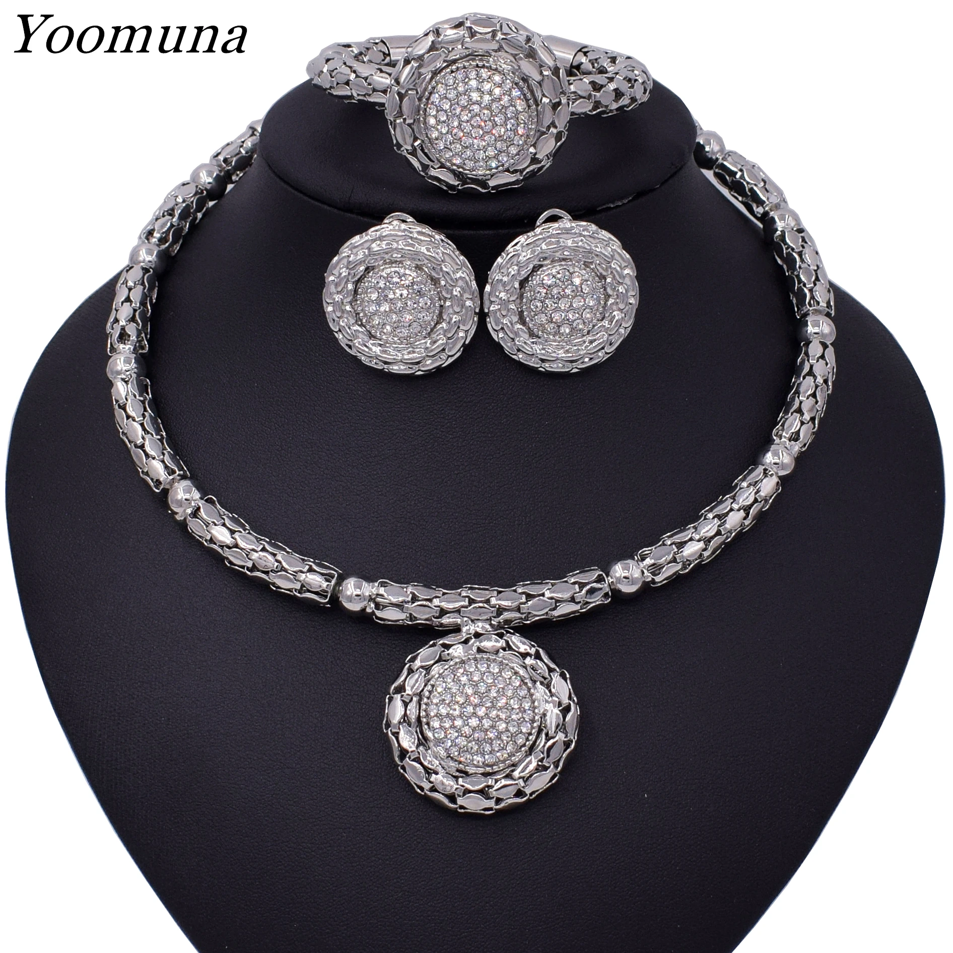 

2019 Dubai Gold Color necklace sets for women Bridal Jewelry Sets Fashion African Beads Jewelry set Design Wedding