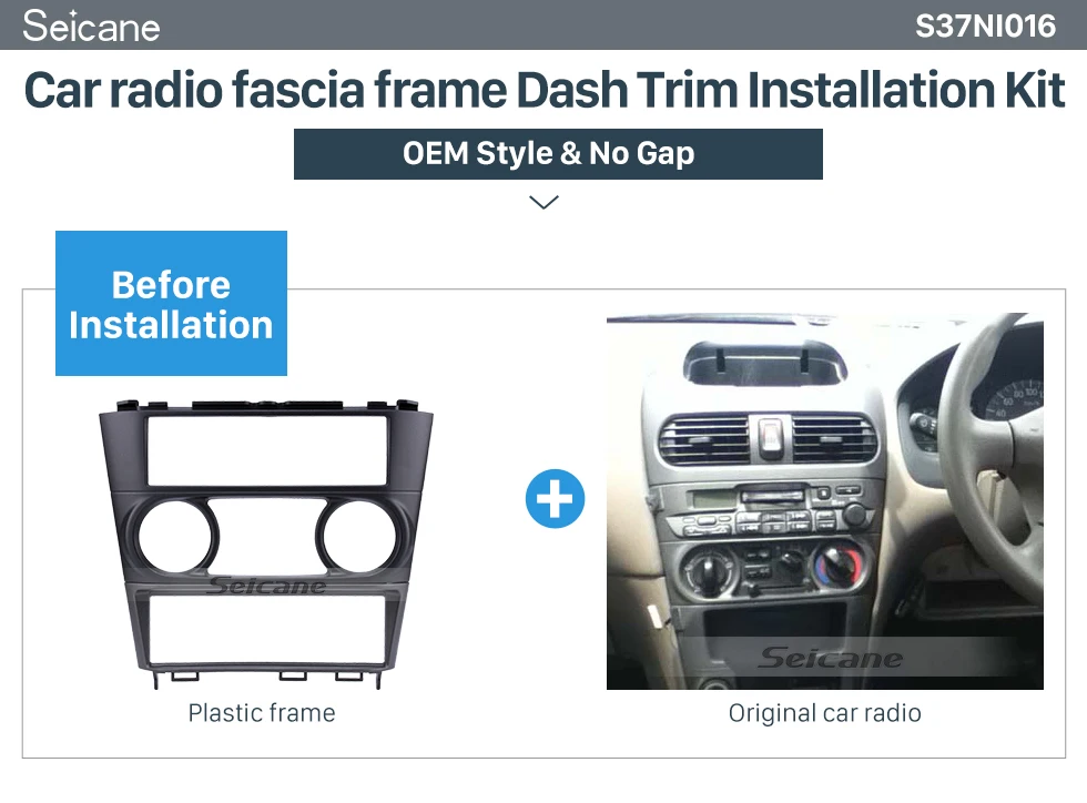 Seicane один дин стерео Замена отделка рамка в тире для 1998-2002 Nissan N16 Fb15 Sunny Ex Sentra панель пластина