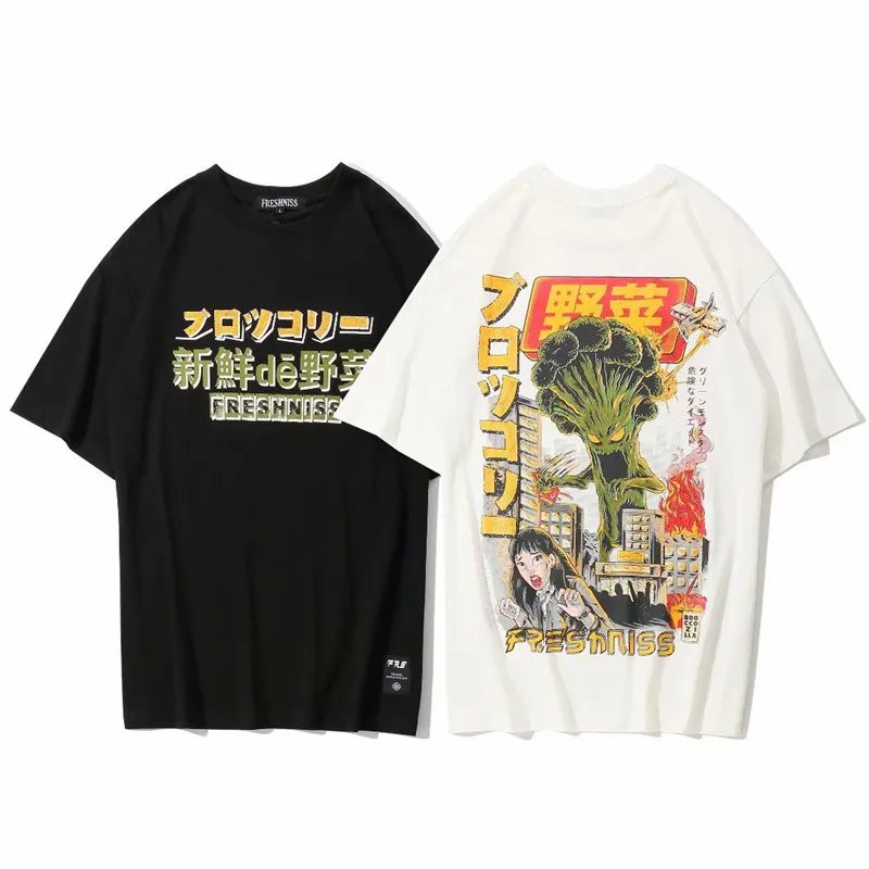 Мужская футболка в стиле хип-хоп футболка с покемоном в японском стиле Харадзюку уличная летняя футболка из хлопка негабаритная белая футболка