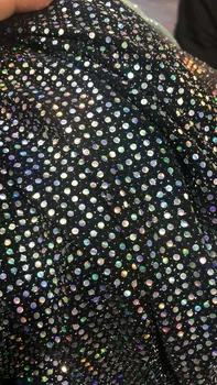 

fashionable tulle embroidery french net lace fabric Cyndi-1.2508 with beads for party dress