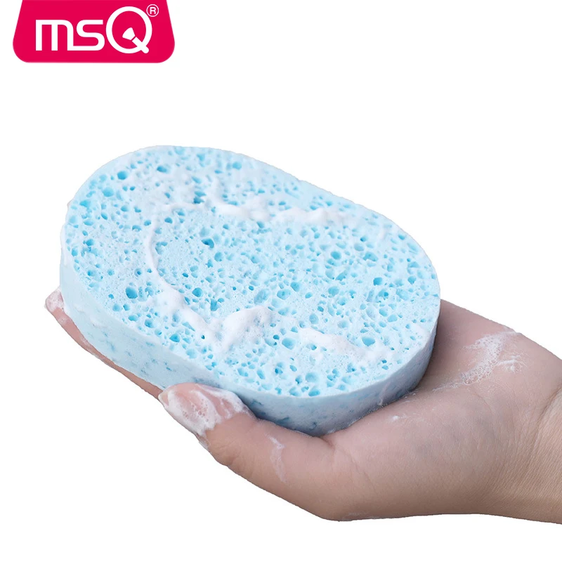 

MSQ 2 Pcs Exfoliator Cleansing Sponge Puff Facial Puff Natural Sponge Plant Fibres Deep Cleaning Sponge Puff Facial Care Remover