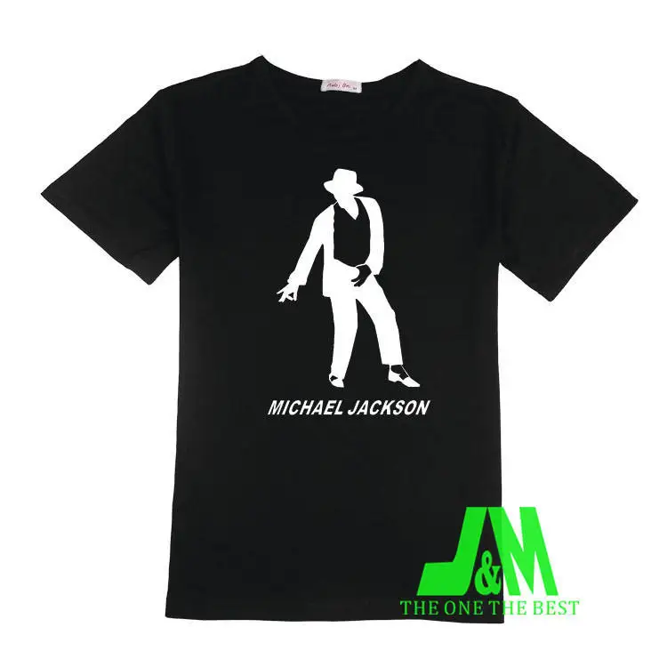 Сувенирное издание Майкл Джексон Классический танец o-образным вырезом MJ рубашка funs хип-хоп Футболка стильная Личная идея светящаяся футболка - Цвет: 8