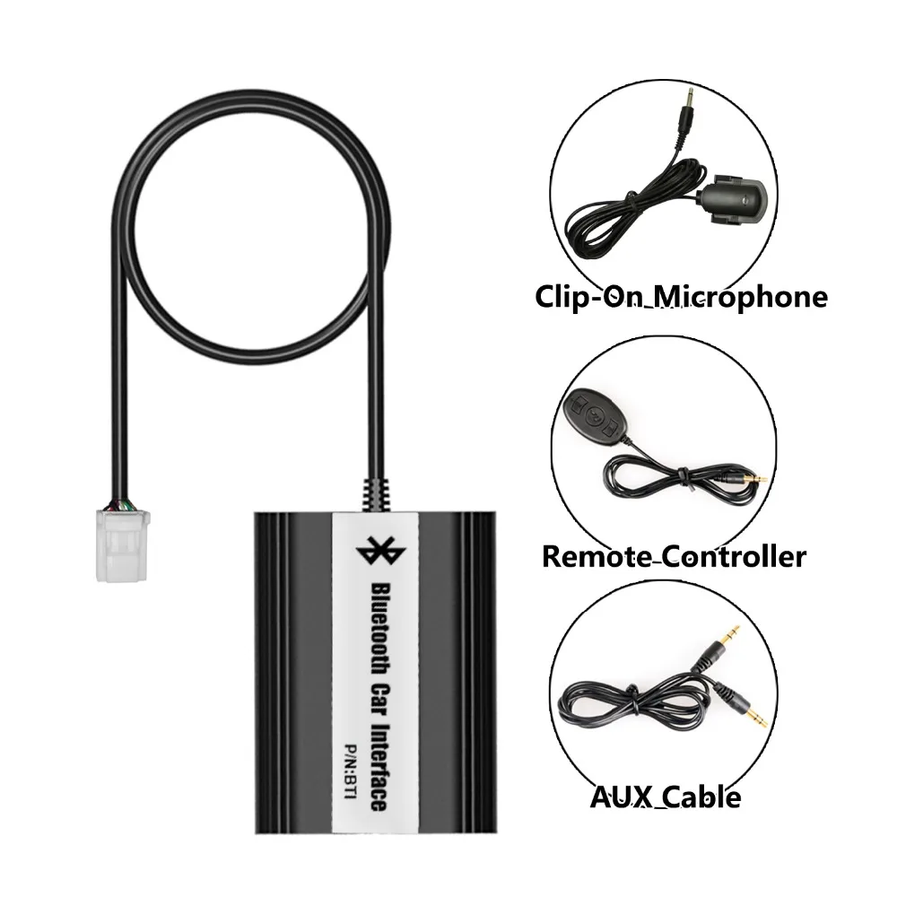 

APPS2Car Bluetooth Hands Free Calling Adapter USB AUX Jack Interface for Toyota Corolla 2005-2011, FJ Cruiser 2007-2010 [6+6Pin]